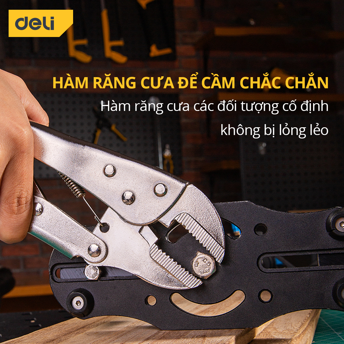 Kìm Bấm Chết Mỏ Cong Deli Cao Cấp Chính Hãng 10 Inch Miệng Thẳng - Chất Liệu Chống Mòn, Gỉ, Siêu Bền, Chắc Chắn DL109010