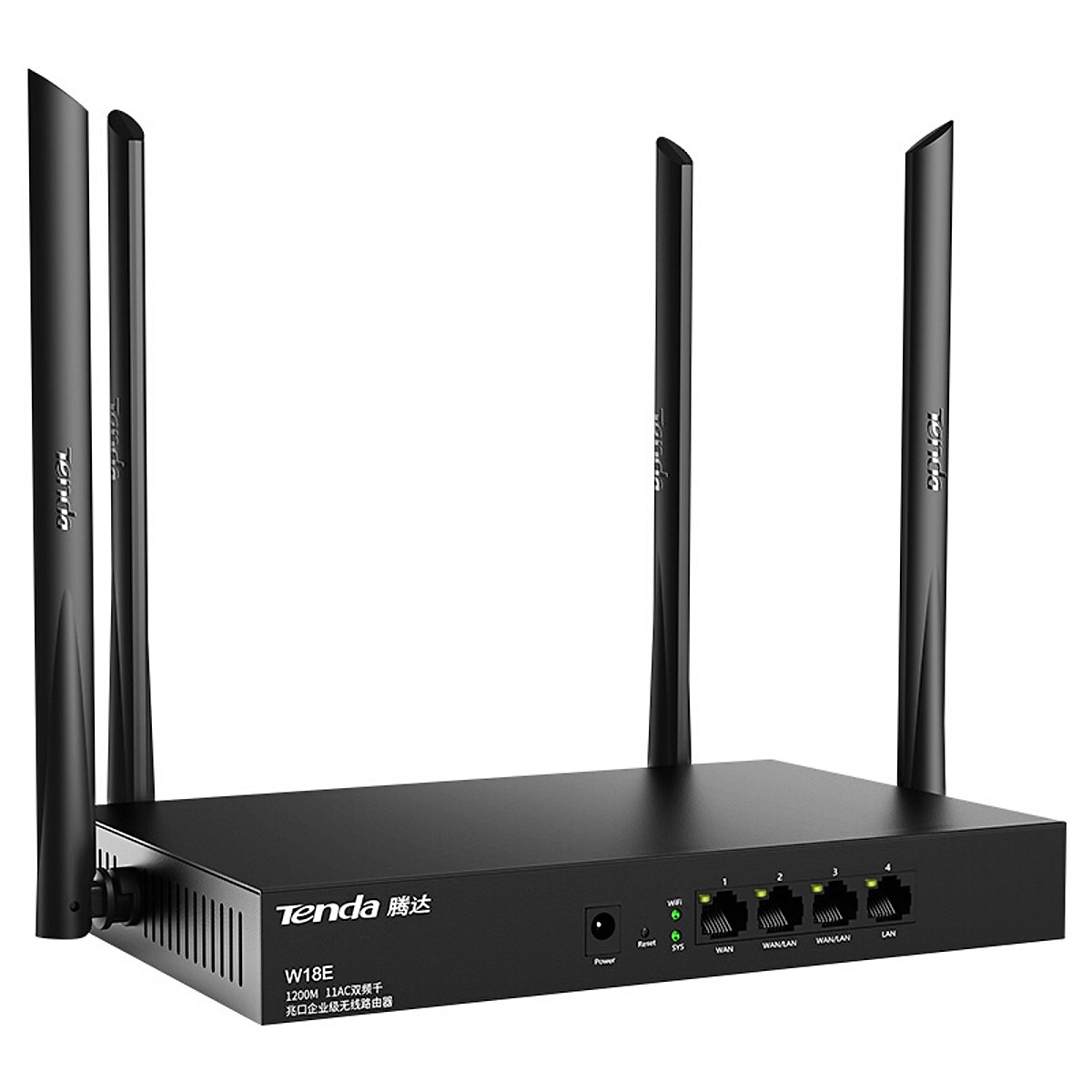 Bộ phát WIFI Tenda W18e GIGABIT ac1200Mps mạng doanh nghiệp 80 user - vùng phủ sóng 300m2 - nhập khẩu