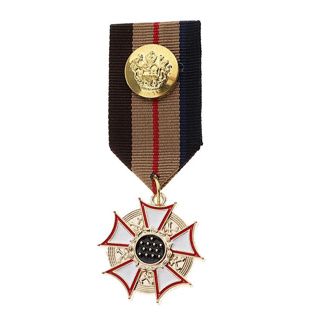 4Pack Vintage Style Geometric Pendant Medal Mens Uniform Badge Brooch Pin