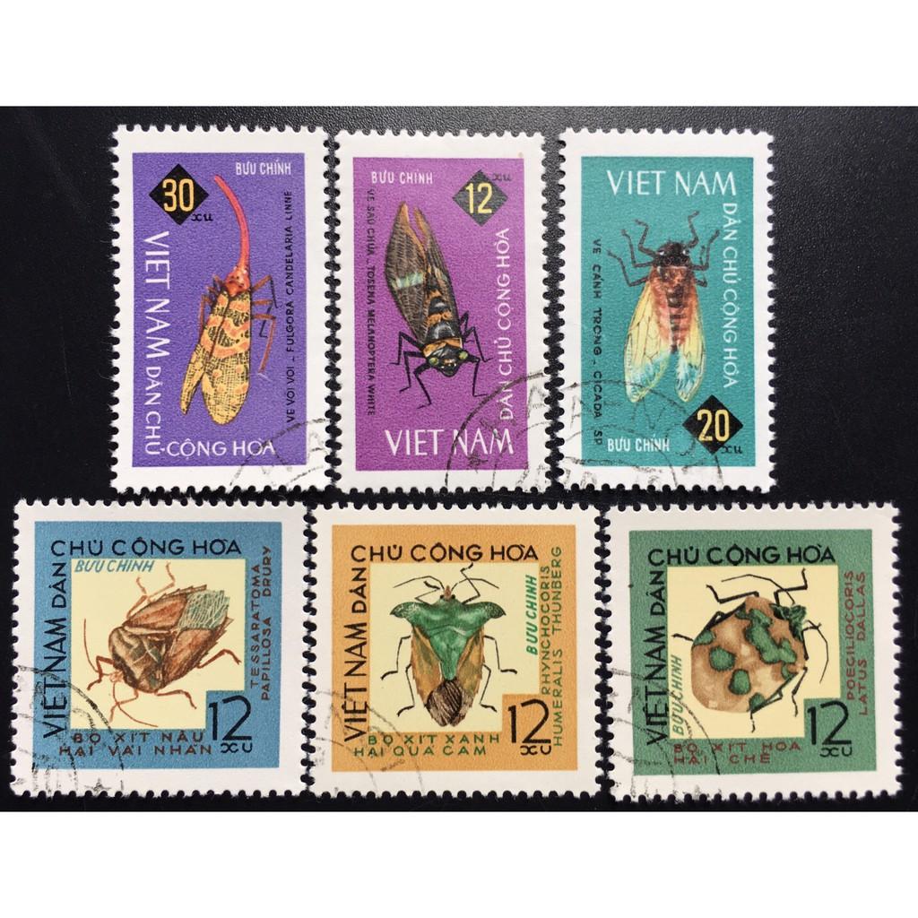 Bộ Tem Sưu Tầm Việt Nam Chủ Đề Các Loài Côn Trùng - 6 Con Stamps.