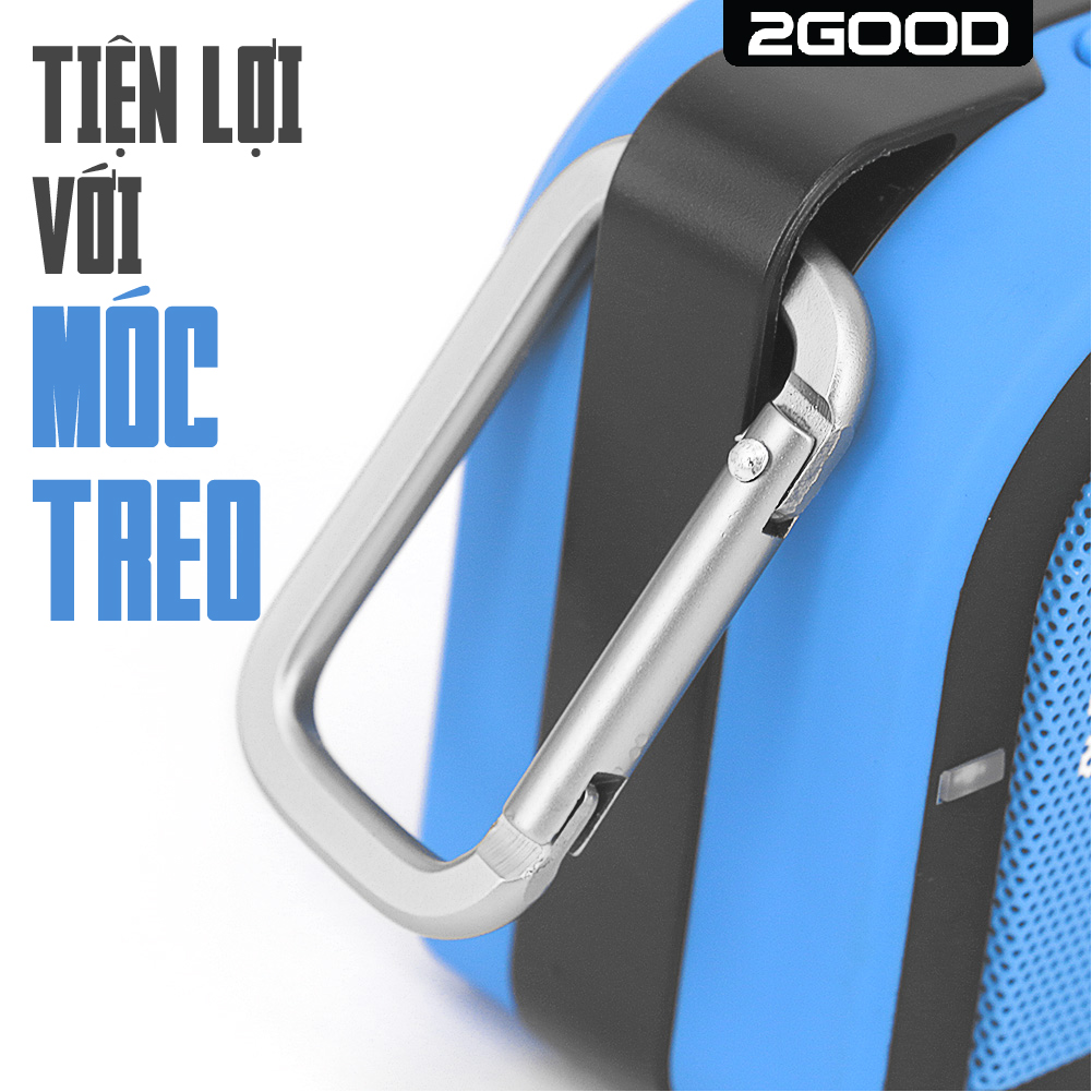 Loa Bluetooth Kiêm Sạc Dự Phòng 2GOOD RK-6000mah, Pin trâu 36 tiếng, Sạc Đồng Thời 2 Thiết Bị, Kèm Móc Treo - Hàng Chính Hãng