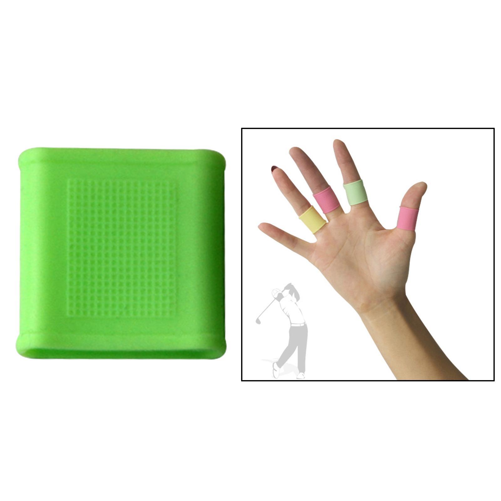 3-10pack Soft Golf Finger Sleeves Silicone Protector Support Wrap Green 27mm