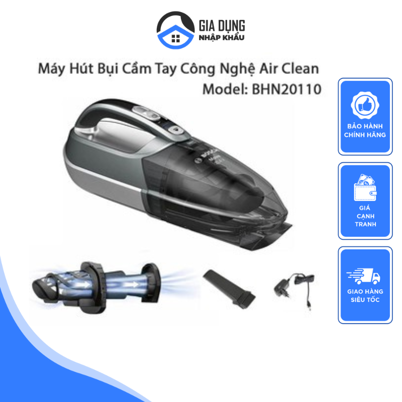 Máy Hút Bụi Cầm Tay Bosch HMH.BHN14090, Máy Hút Bụi Ô Tô, Giường Nệm Công Suất 125W Kèm Đầu Hút Dài, Nhập Đức