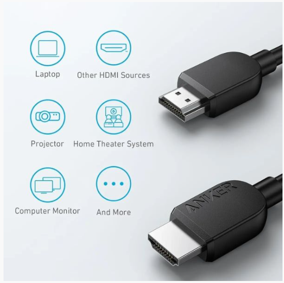 Cáp HDMI 2.1 8K/4K Tốc Độ Cao 48Gbps Anker A8742 (1.8m) - Hàng chính hãng
