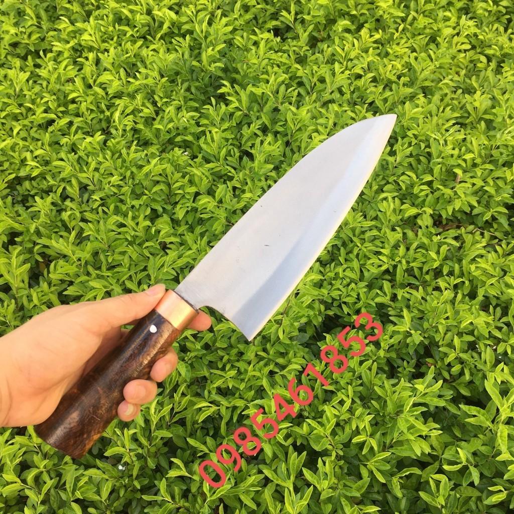 Dao Bếp Thái Lọc Deba 25 Không Rỉ Rèn Thủ Công Từ Thép Cacbon Cao Cấp
