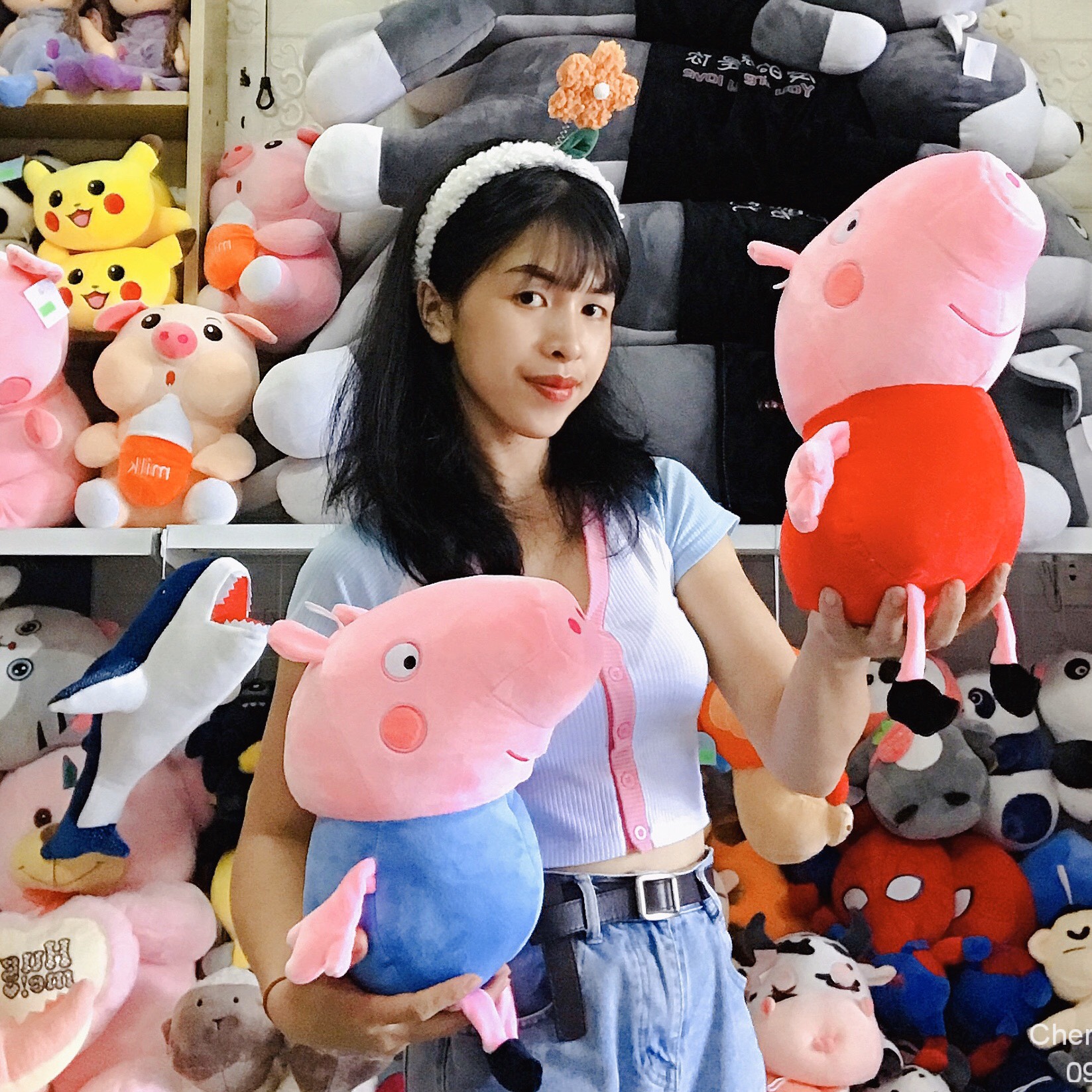 Gấu Bông Heo Peppa Đáng iu Ảnh Thật Shop Chụp 40cm Vải Miniso Cực Xịn - Ảnh Thật Shop Chụp
