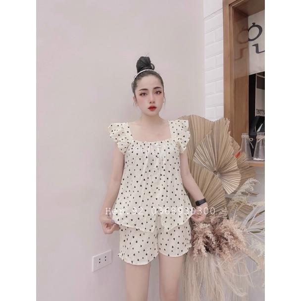 BỘ ĐŨI LỤA CÁNH TIÊN HOẠ TIẾT TIM