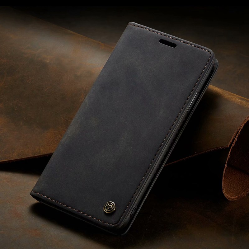 Bao da bò thật dạng ví chính hãng Caseme dành cho iPhone X/Xs - Hàng chính hãng