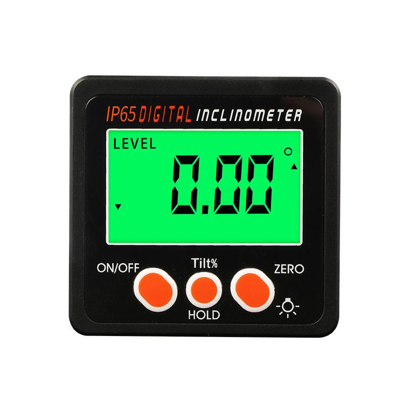 Thước đo độ nghiêng kỹ thuật số 4*90° Spirit Level Goniometer Đèn nền Máy đo độ nghiêng Máy đo cơ sở từ tính trong/FT, MM/M Tua vít pin Hướng dẫn sử dụng