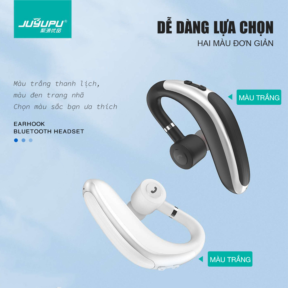 Tai nghe không dây JUYUPU BXJ7 cao cấp bluetooth V5.0 xoay 360 độ móc tai dành cho iPhone Samsung OPPO VIVO HUAWEI XIAOMI - HÀNG CHÍNH HÃNG