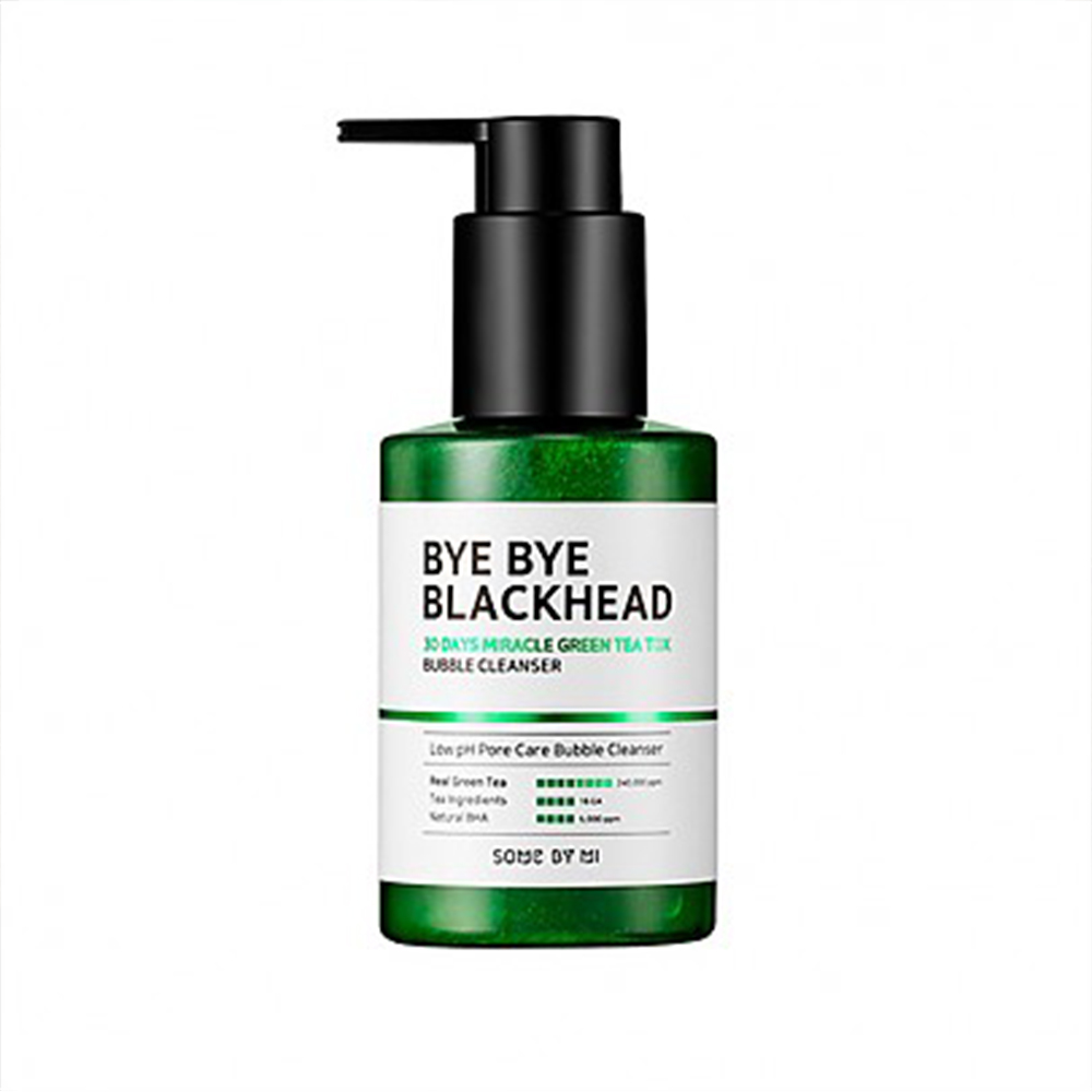 Sữa Rửa Mặt Sủi Bọt Giảm Mụn Đầu Đen Some By Mi Bye Bye Blackhead 30 Days Miracle Green Tea Tox Bubble Cleanser