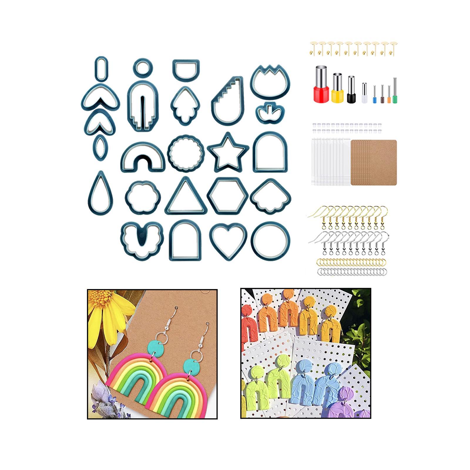 Polymer Clay Set Jump Rings for Jewelry Making Polymer Clay Earring Blue