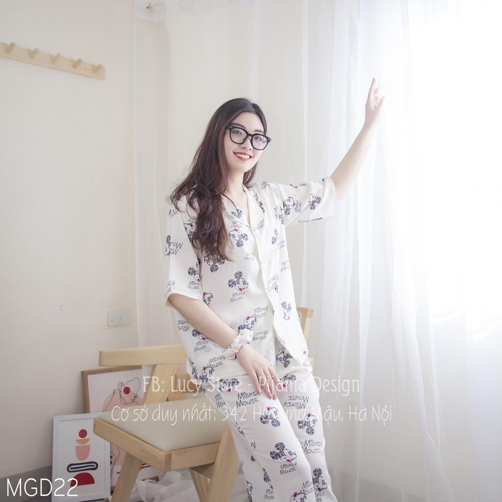 Đồ Bộ Mặc Nhà, Pijama Nữ, Bộ Ngủ Nữ Dễ Thương Chất Lụa Mát