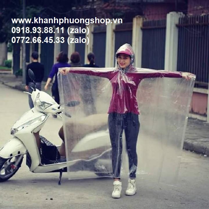 Áo mưa nhựa vi sinh trong suốt - áo mưa nhựa trong suốt