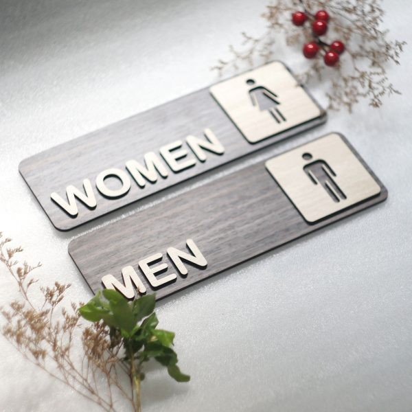 Bảng WC  Men - Women mẫu TL018 (Bộ 2 bảng)