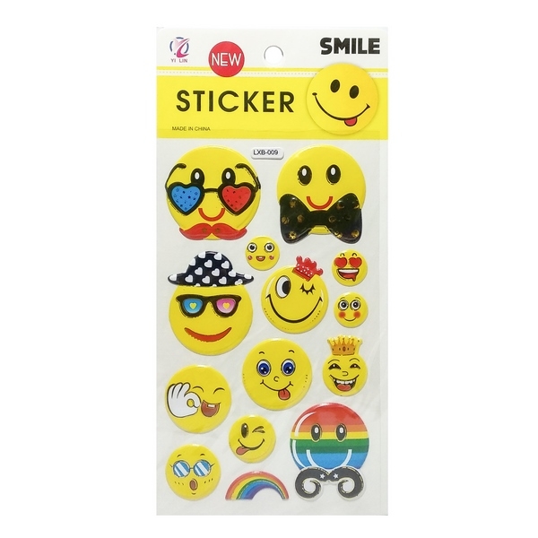 Bộ 3 Sticker Mặt Cười (Mẫu Sản Phẩm Giao Ngẫu Nhiên)