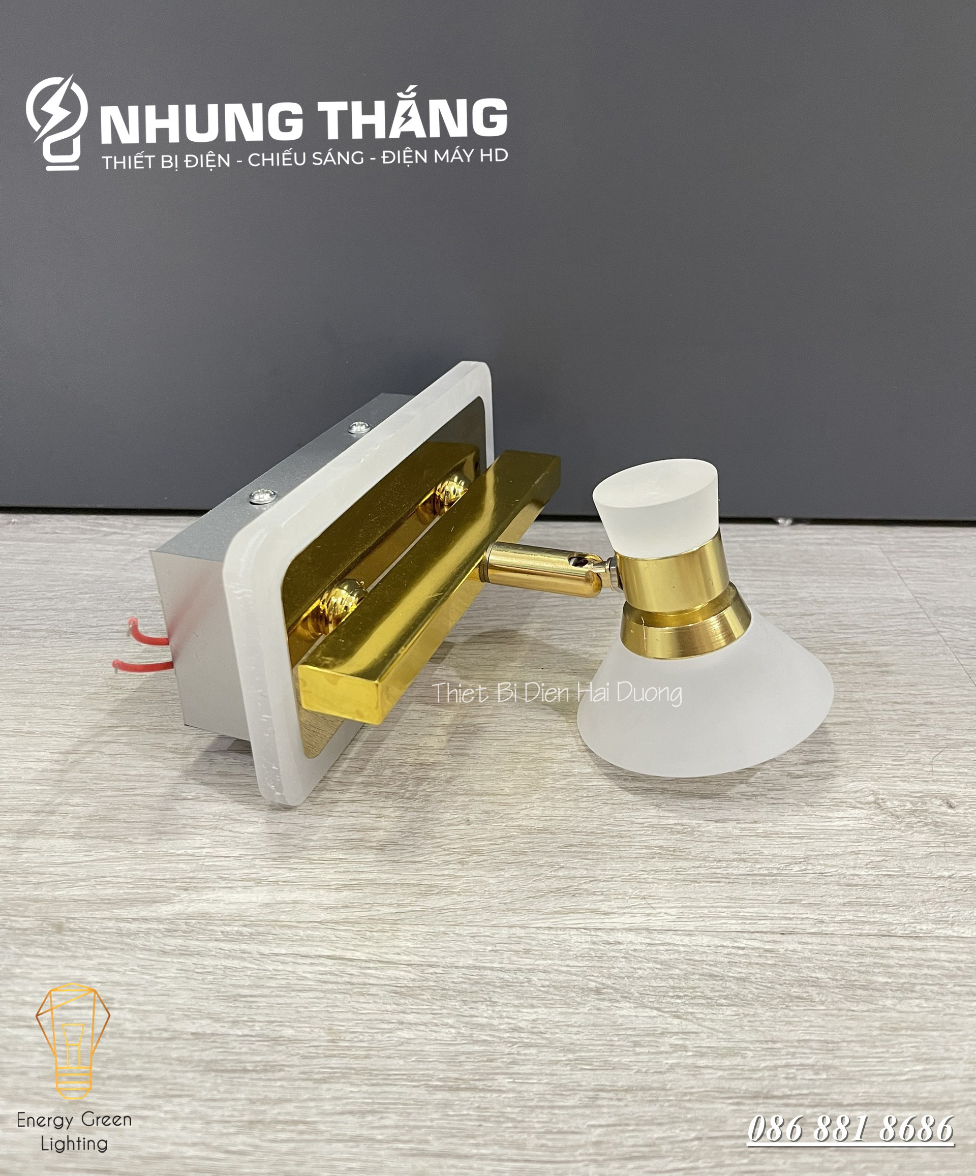 Đèn soi tranh - Rọi gương Led 1 Đèn chiếu sáng 7475-1 - Điều chỉnh góc chiếu - 3 Chế độ ánh sáng - Có Video