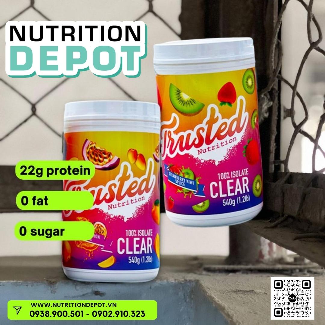 Sữa Bổ Sung Protein Trong Suốt Như nước trái cây – 100% Isolate Clear Trusted Nutrition