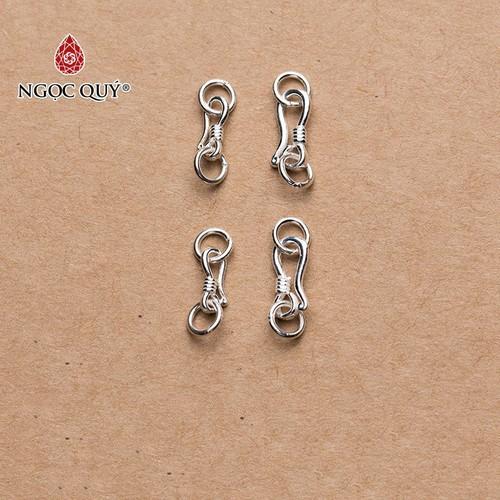 Charm bạc móc khóa kết vòng tay, dây chuỗi 13mm - Ngọc Quý Gemstones