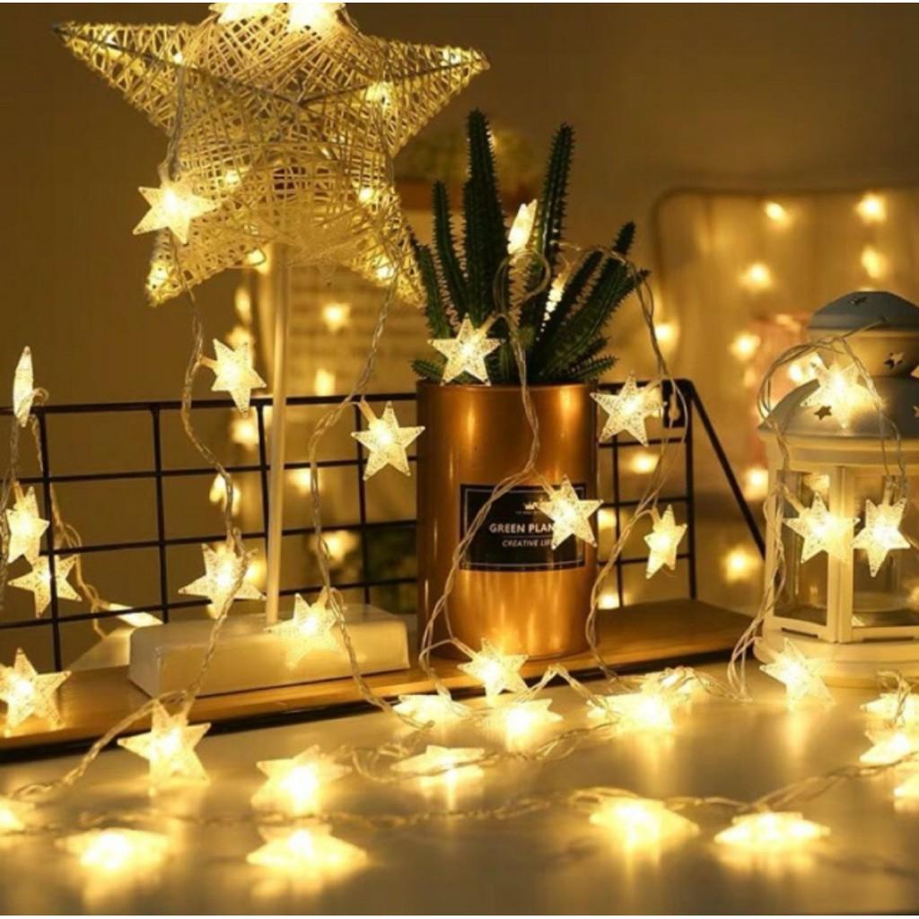 Dây đèn LED hình ngôi sao decor trang trí phòng ngủ siêu xinh