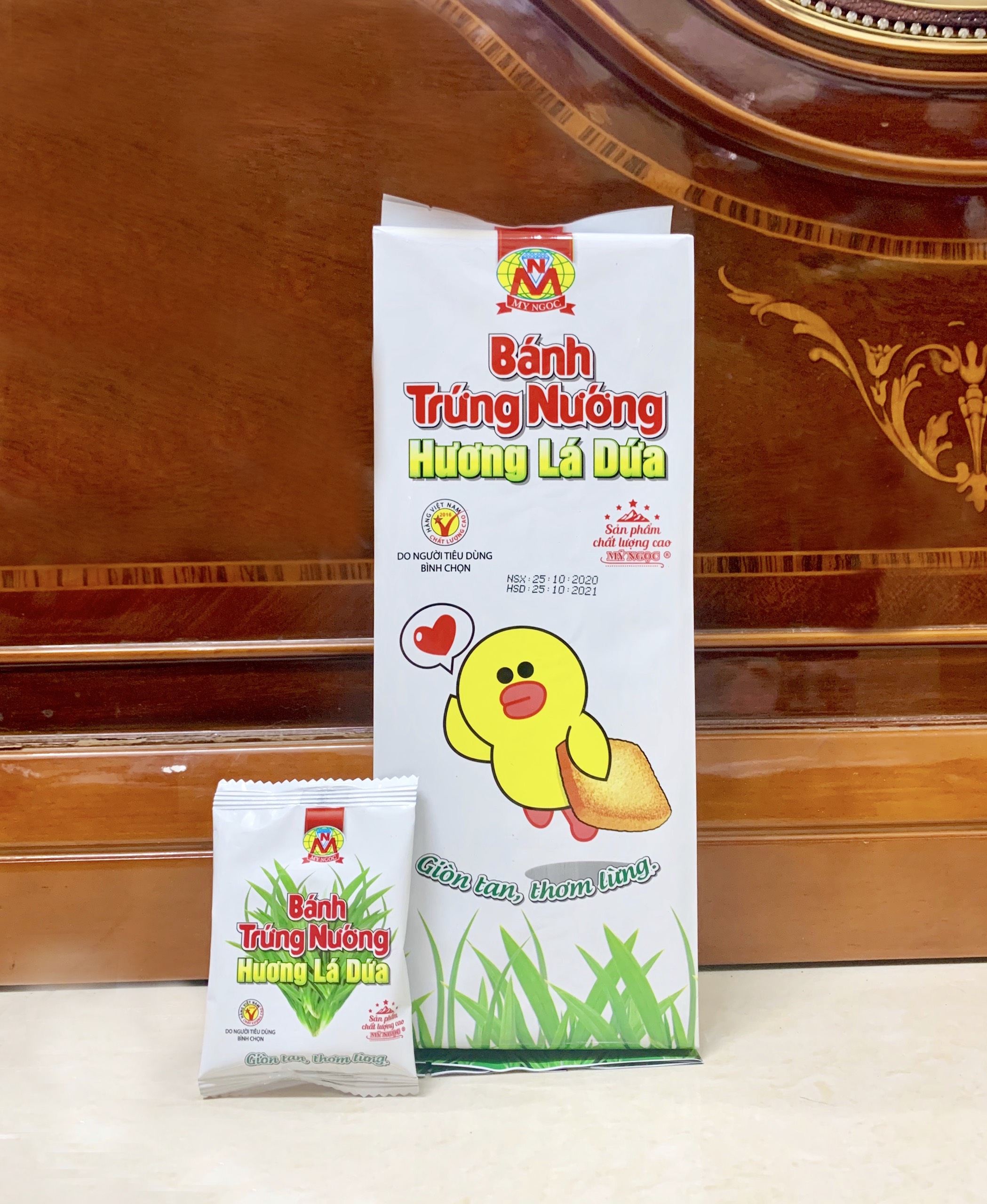 162g Bánh trứng nướng Hương LÁ DỨA MỸ NGỌC