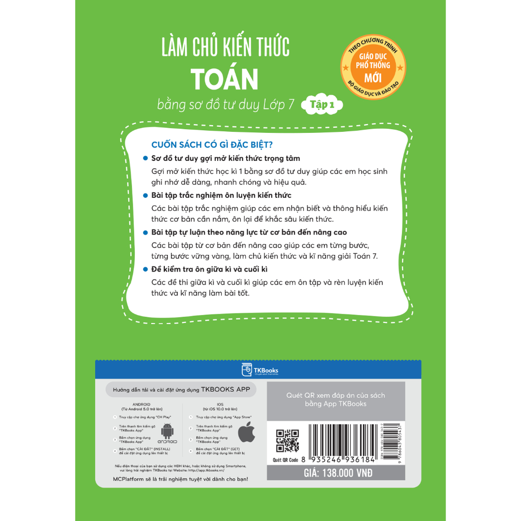 Sách - Làm chủ kiến thức toán bằng sơ đồ tư duy lớp 6  - MC