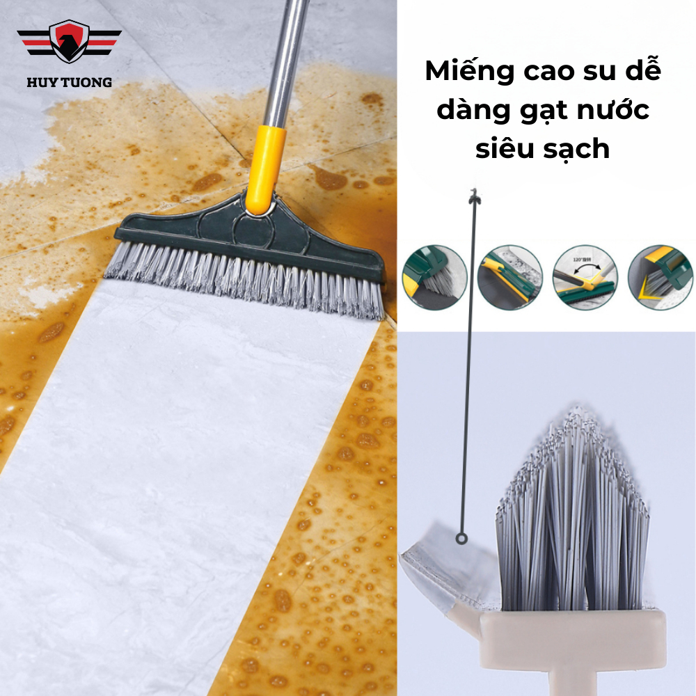 Chổi Đa Năng Vệ Sinh Nhà Tắm 2 Trong 1, Kèm Gạt Nước - Huy Tưởng