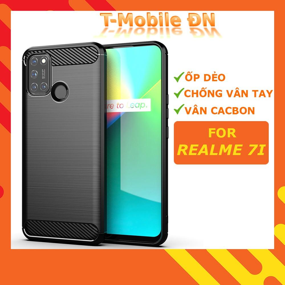 Ốp lưng cho Realme 7 7i 7 Pro C17 8 8 Pro Q2 Pro dẻo carbon phay xước chống sốc chống vân tay