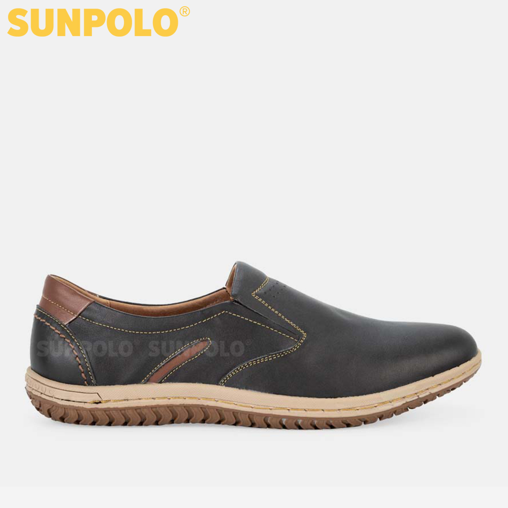Giày Nam, Giày Lười Da Bò SUNPOLO SPH423