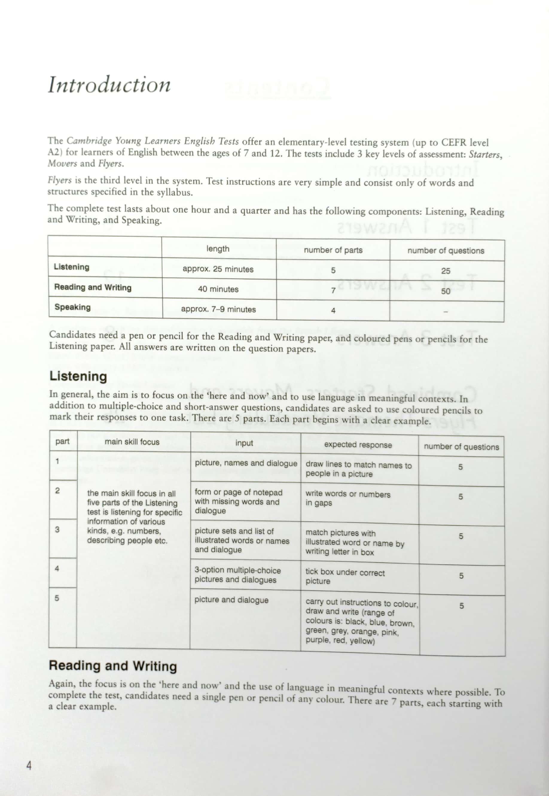Cambridge Young Learners English Tests 7 Flyers Answer Booklet