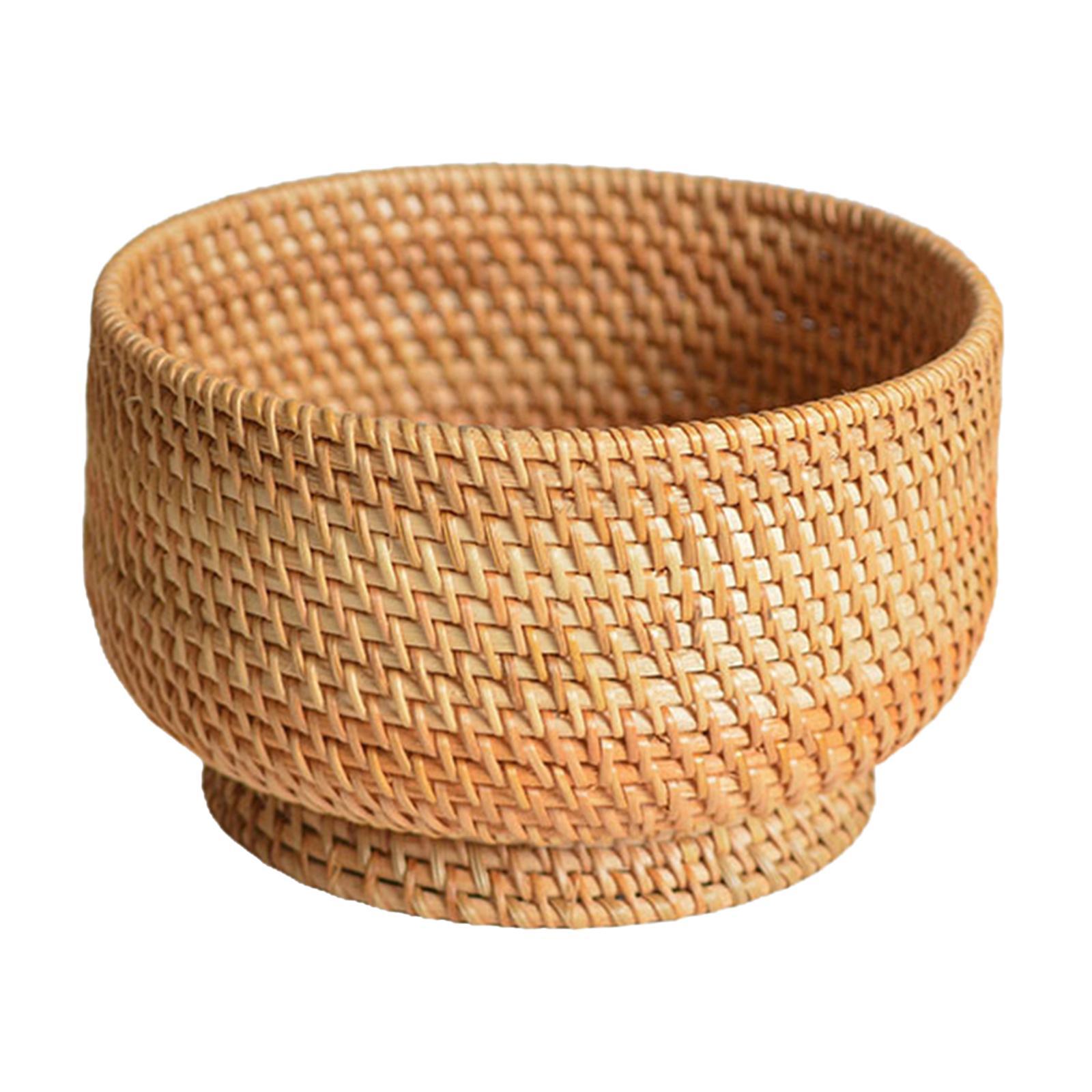 Straw Fruit Basket Rattan Storage Basket Fruit Basket for Restaurant Shelves