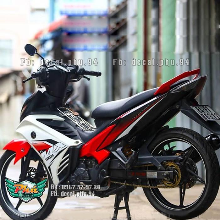 Tem rời Exciter 2011-2014 MX trắng đen đỏ