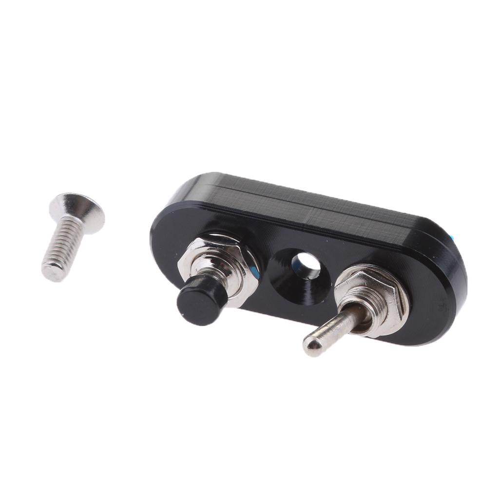 Mini Aluminum Black Motorcycle Handlebar Stop Start Dual Switch Button 12V