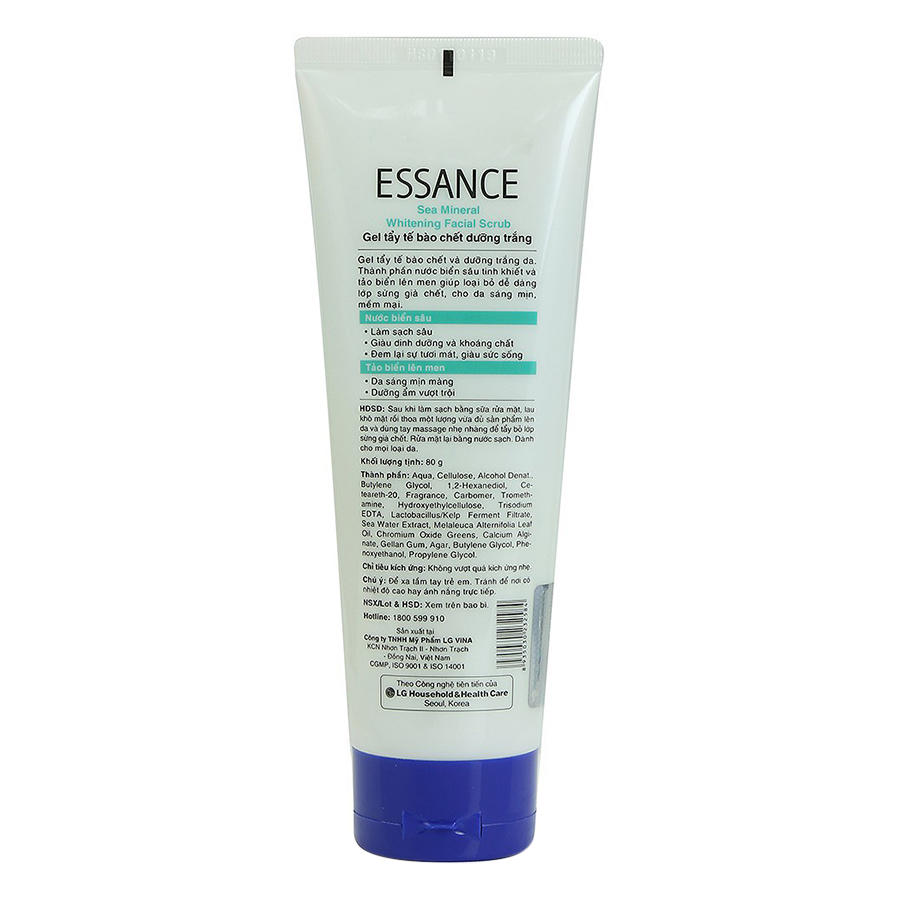 Gel Tẩy Tế Bào Chết Dưỡng Trắng Da Essance Sea Mineral Whitening Facial Scrub 80g