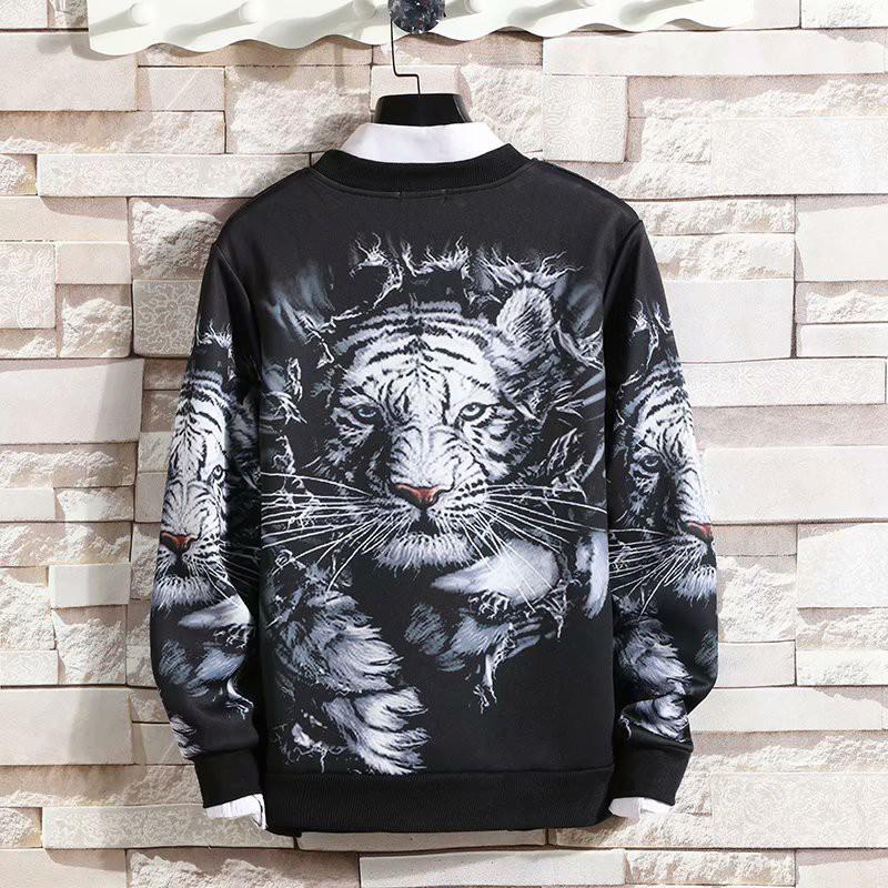 Áo Thun Tay Dài In Hình 3d Cá Tính Cho Nam