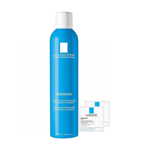 Bộ Xịt Khoáng Giúp Làm Sạch Và Dịu Da La Roche-Posay Serozinc (300ml) + Tặng Kem Ngừa Mụn, Ngừa Thâm Roche-Posay Effaclar Duo+ 2ml