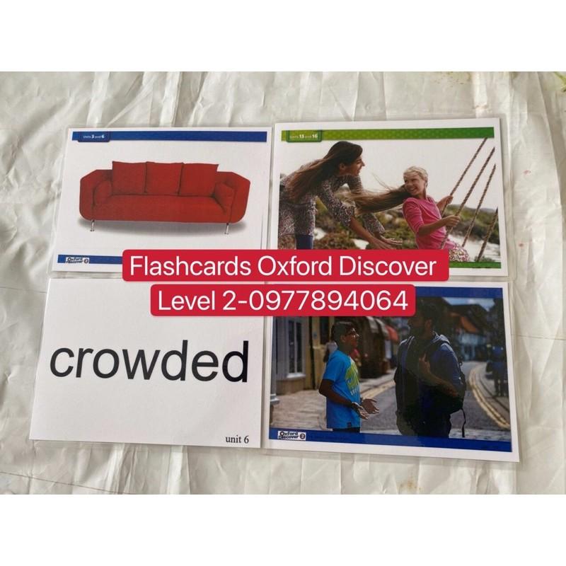 Flashcards Oxford Discover Level 2- Thiết kế 2 mặt - ép plastics bền đẹp