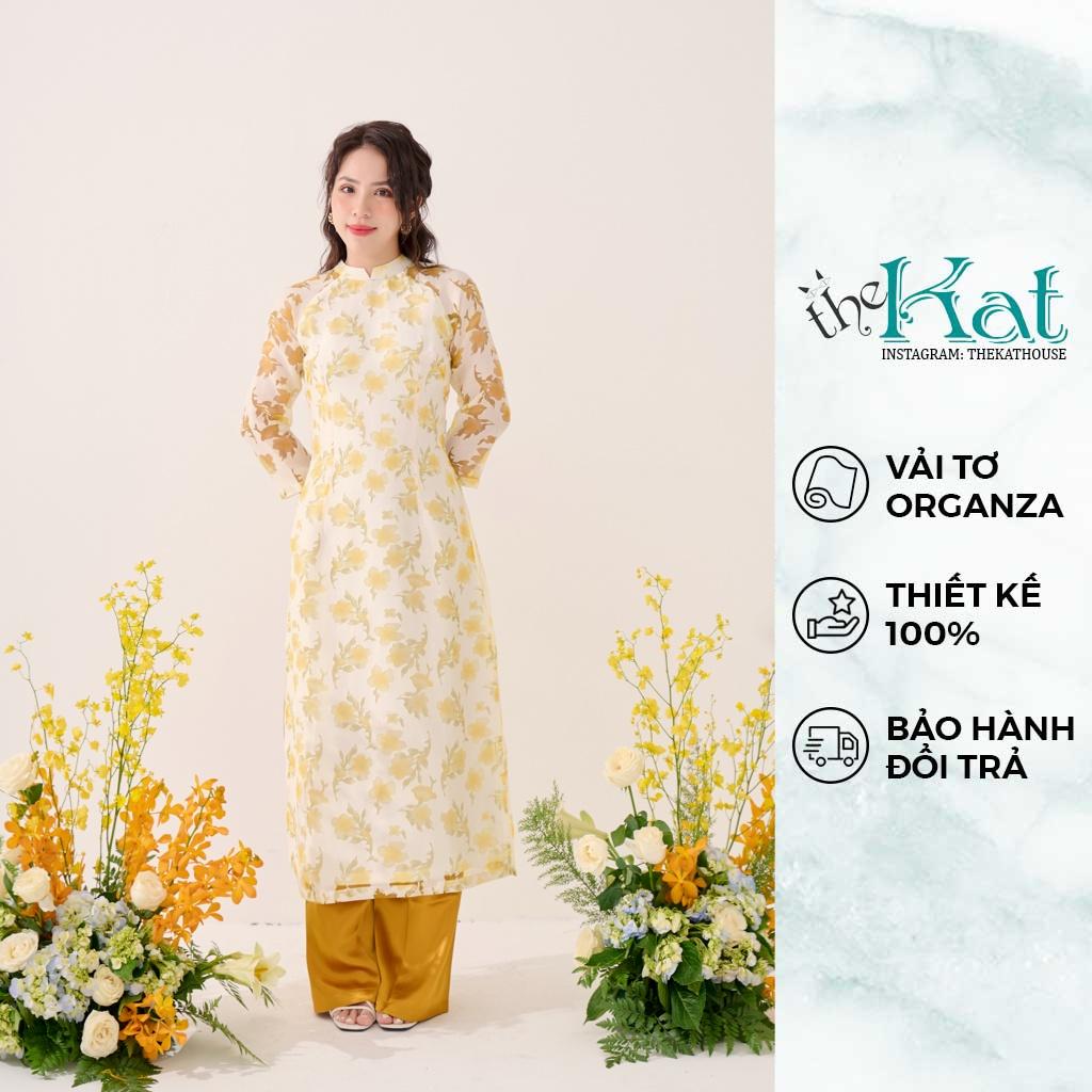 Áo Dài Organza Mùa Xuân The Kat House, vải Organza mịn màng, mỏng nhẹ, thoáng mát, khí chất và tinh tế (không kèm quần