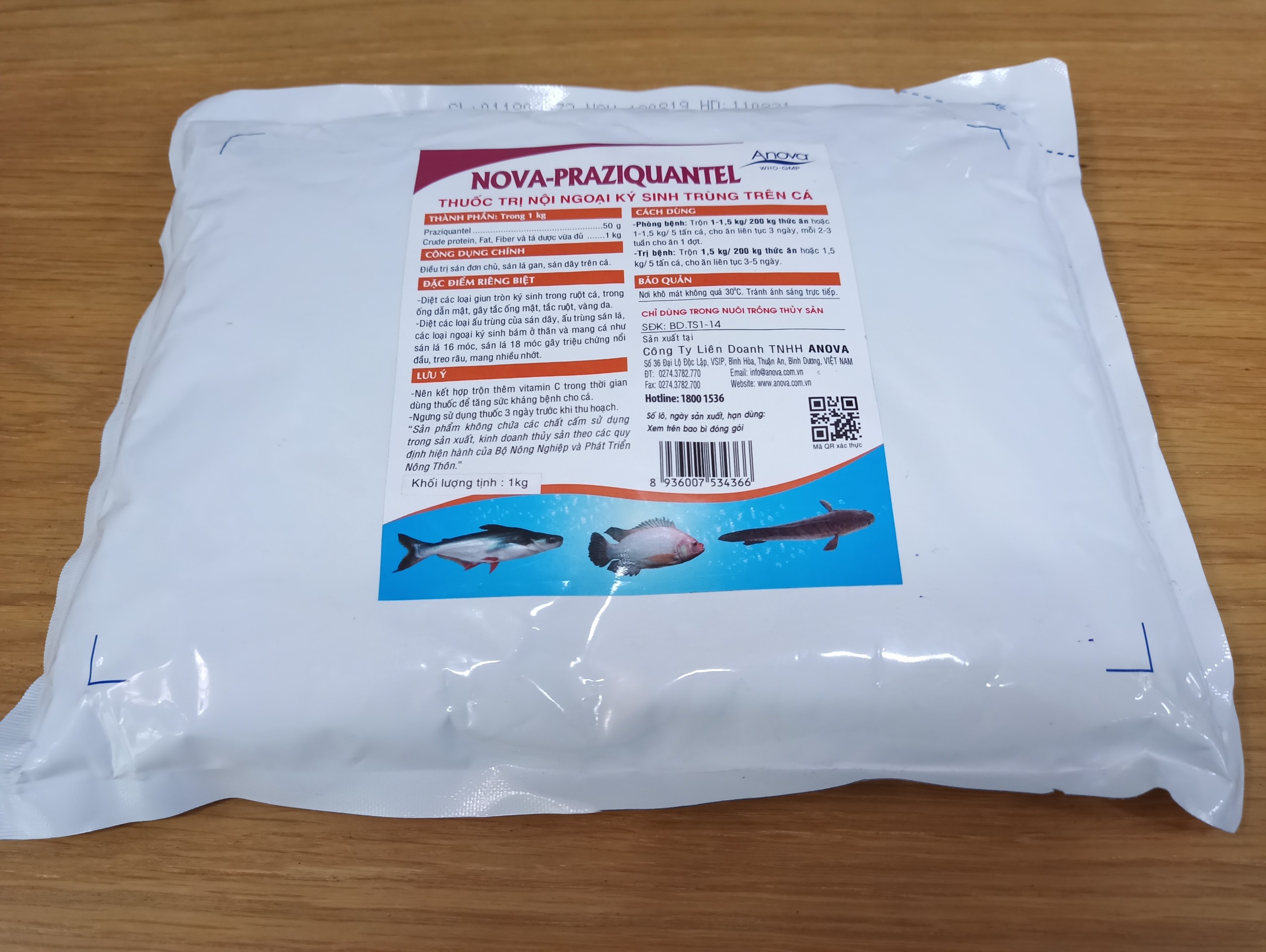 Thuốc Ngăn Ngừa Nội Ngoại Ký Sinh Trùng Trên Cá Nova – Praziquantel