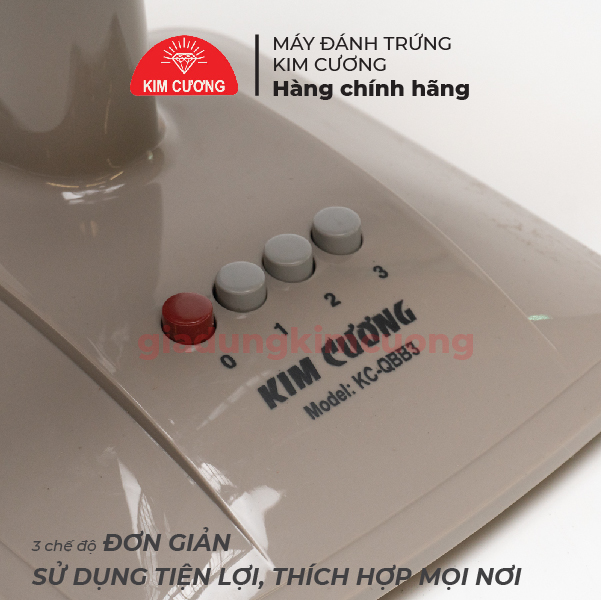 Quạt Bàn B3 Kim Cương - Quạt Bàn Mini Thân Nhựa - Hàng Chính Hãng