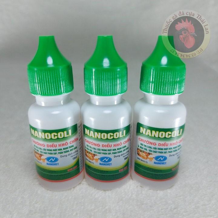 COMBO 2 LỌ - NANO COLI - đặc trị gà đá - chướng diều , khô chân - 1 lọ / 10cc