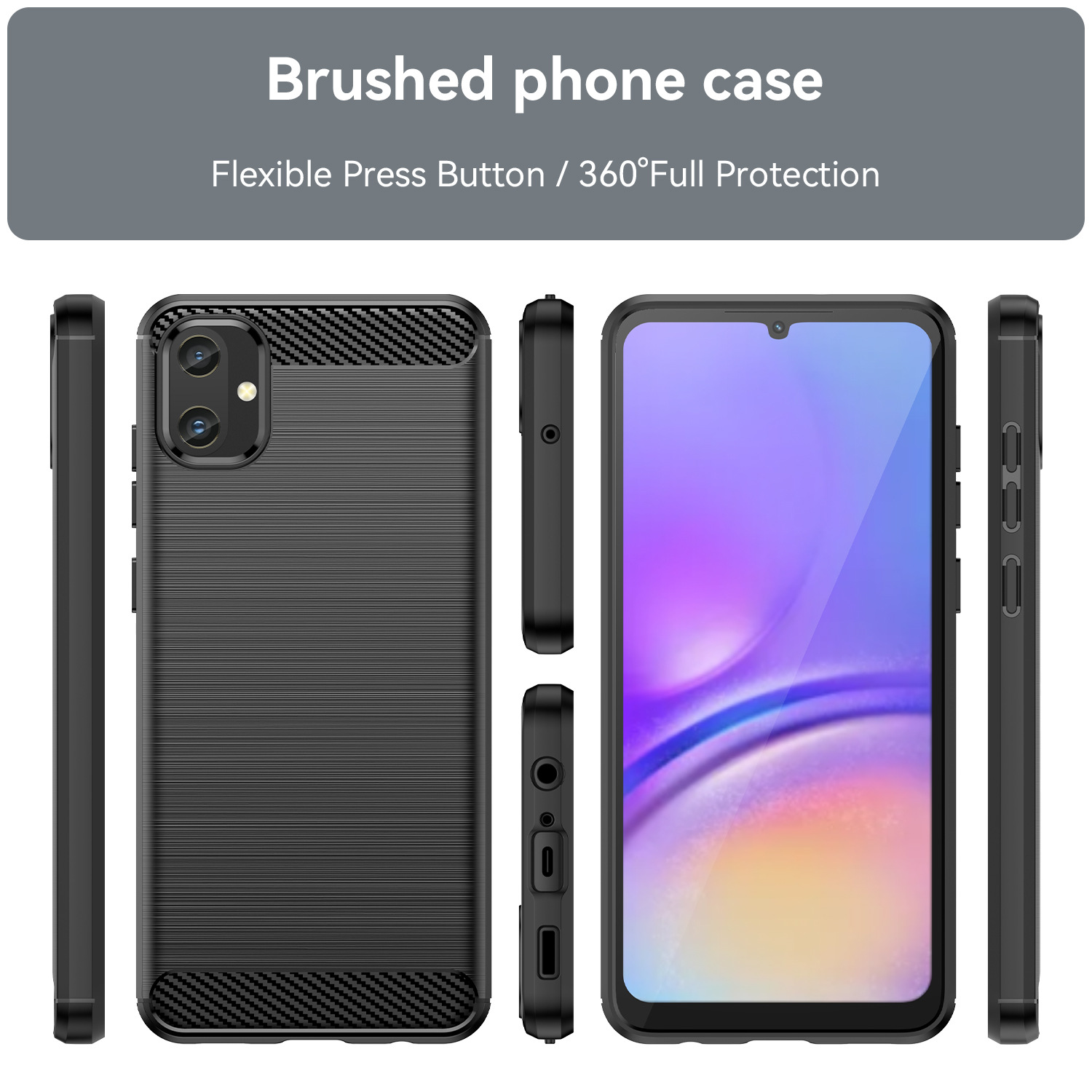 Ốp lưng chống sốc vân kim loại cho Samsung Galaxy A05, A05s, A14, A24, A34, A54 hiệu Likgus - Hàng nhập khẩu