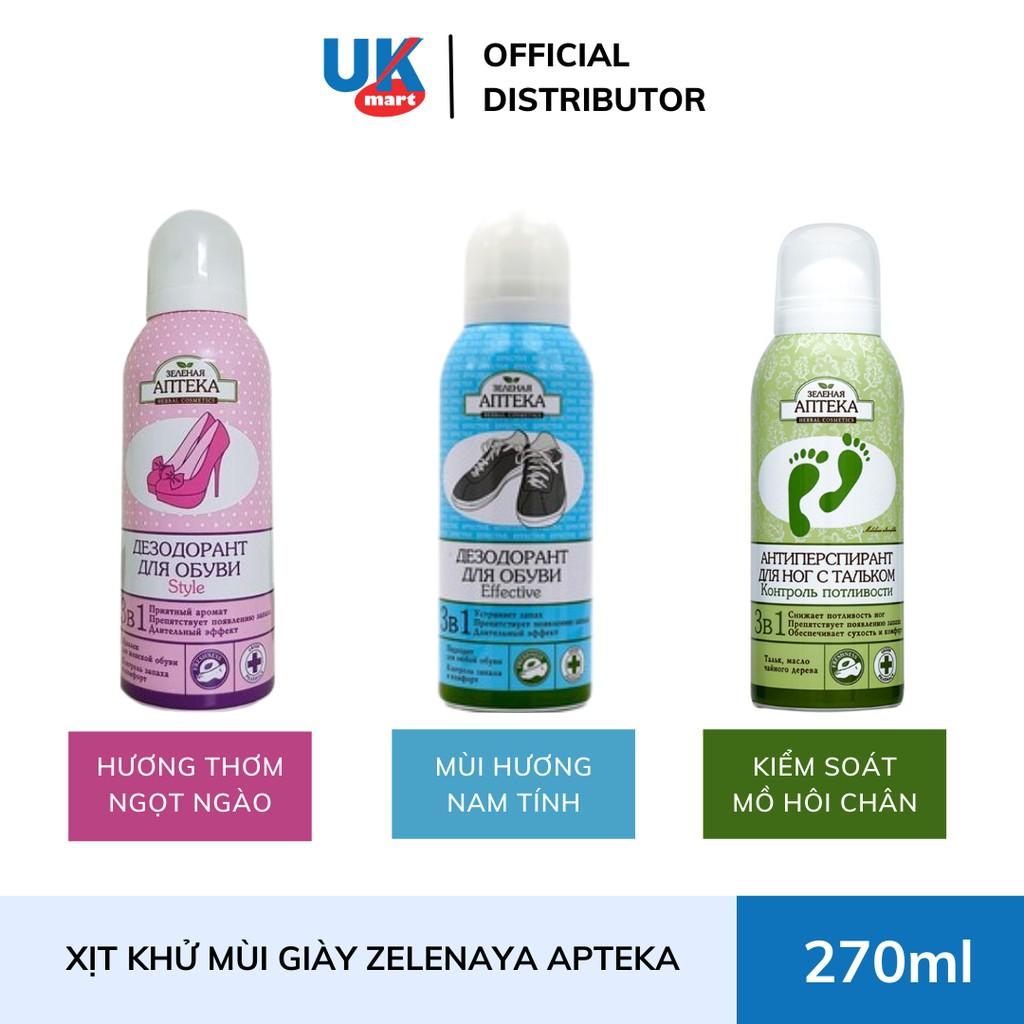 Xịt Khử Mùi Giày Zelenaya Apteka Effective 3-in-1 150ml