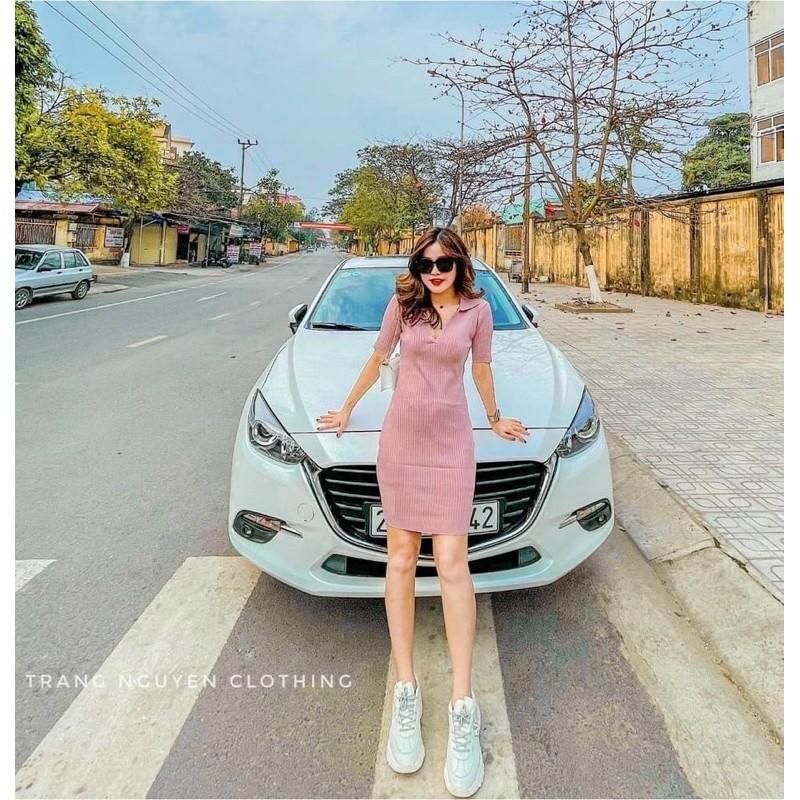 ĐẦM LEN BODY CỔ ĐỨC MỎNG
