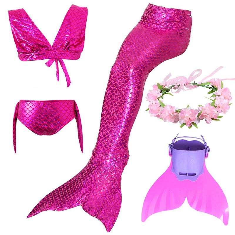 Bé Gái Bơi Nàng Tiên Cá Đuôi Với Vây Trẻ Em Ngày Lễ Bộ Đồ Bơi Bikini Trẻ Em Nàng Tiên Cá Đầm Công Chúa Trang Phục Hóa Trang