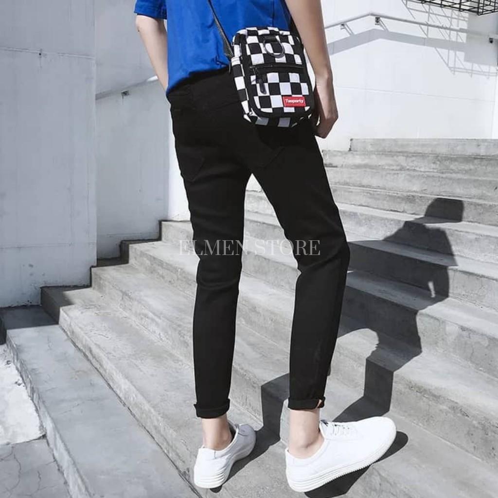 Quần Jeans nam đen trơn