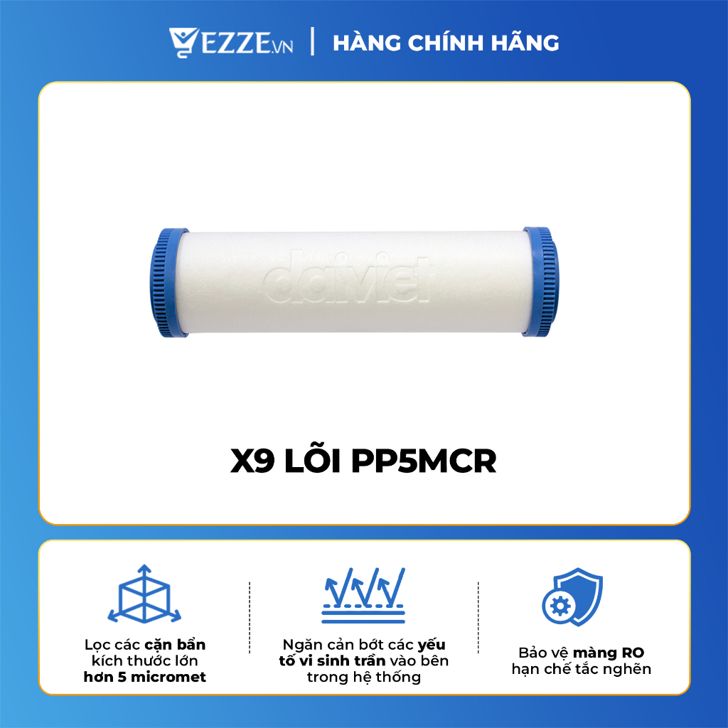 COMBO 9 LÕI LỌC NƯỚC SỐ 1 PP 5 MICRO - HÀNG CHÍNH HÃNG