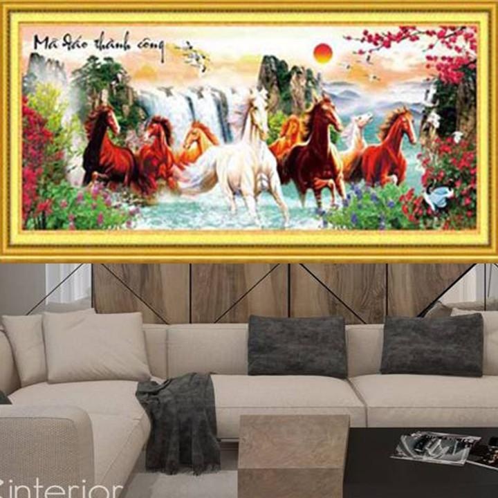 Tranh thêu mã đáo thành công 222826 - kích thước: 147 * 64cm.