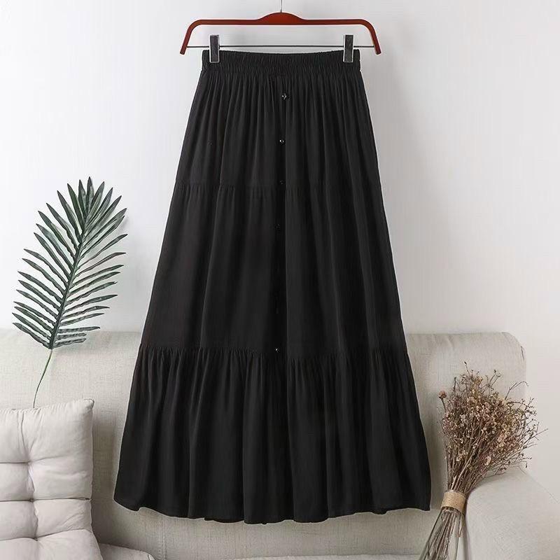 Chân Váy Vintage Nữ Váy Voan Nữ Dáng Dài 2 Lớp Siêu Xinh 2 màu