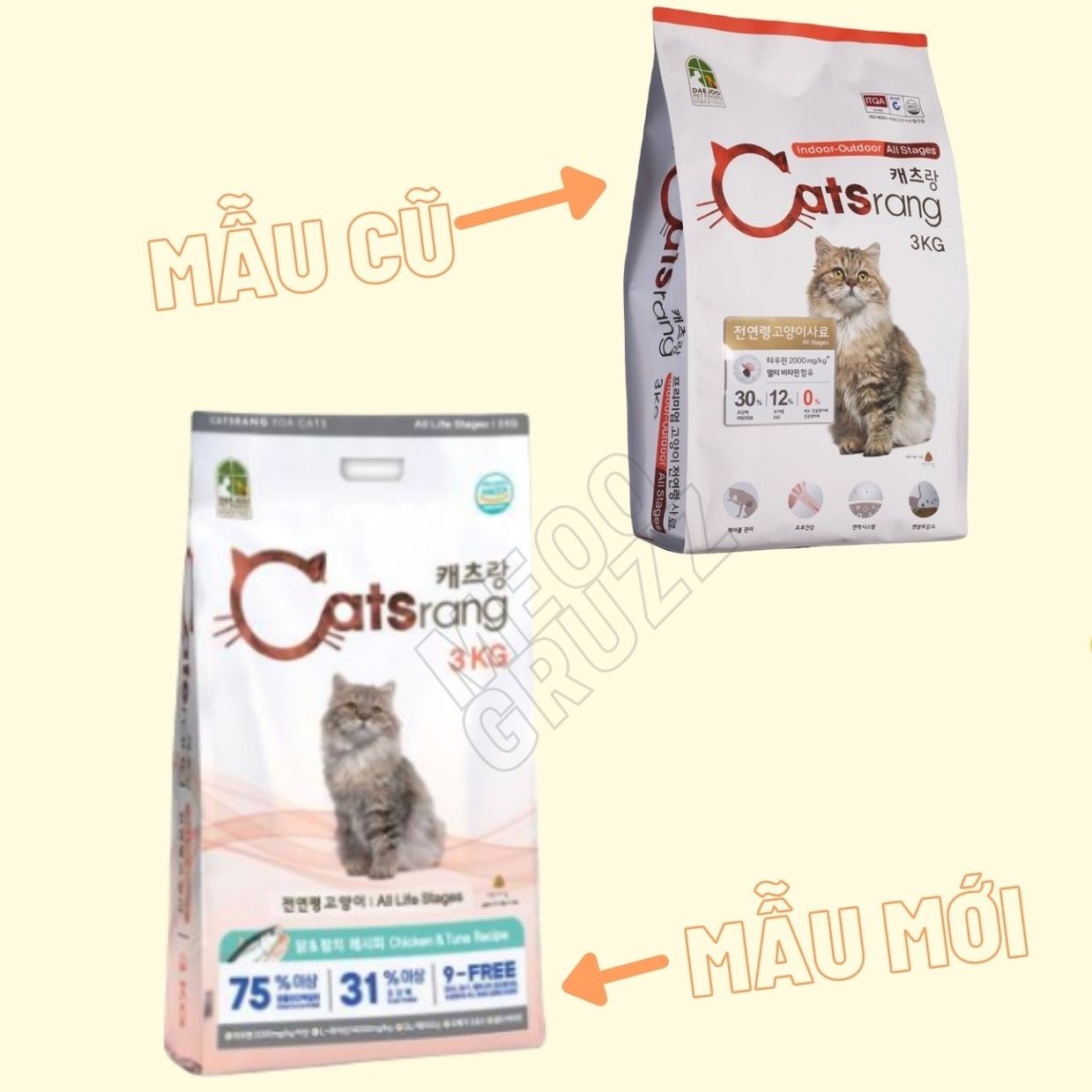 THỨC ĂN CHO MÈO MỌI LỨA TUỔI CATSRANG 3KG